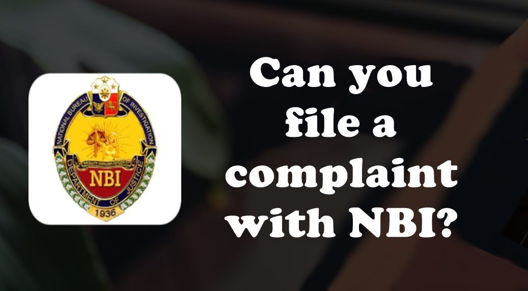 Can you file a complaint with NBI